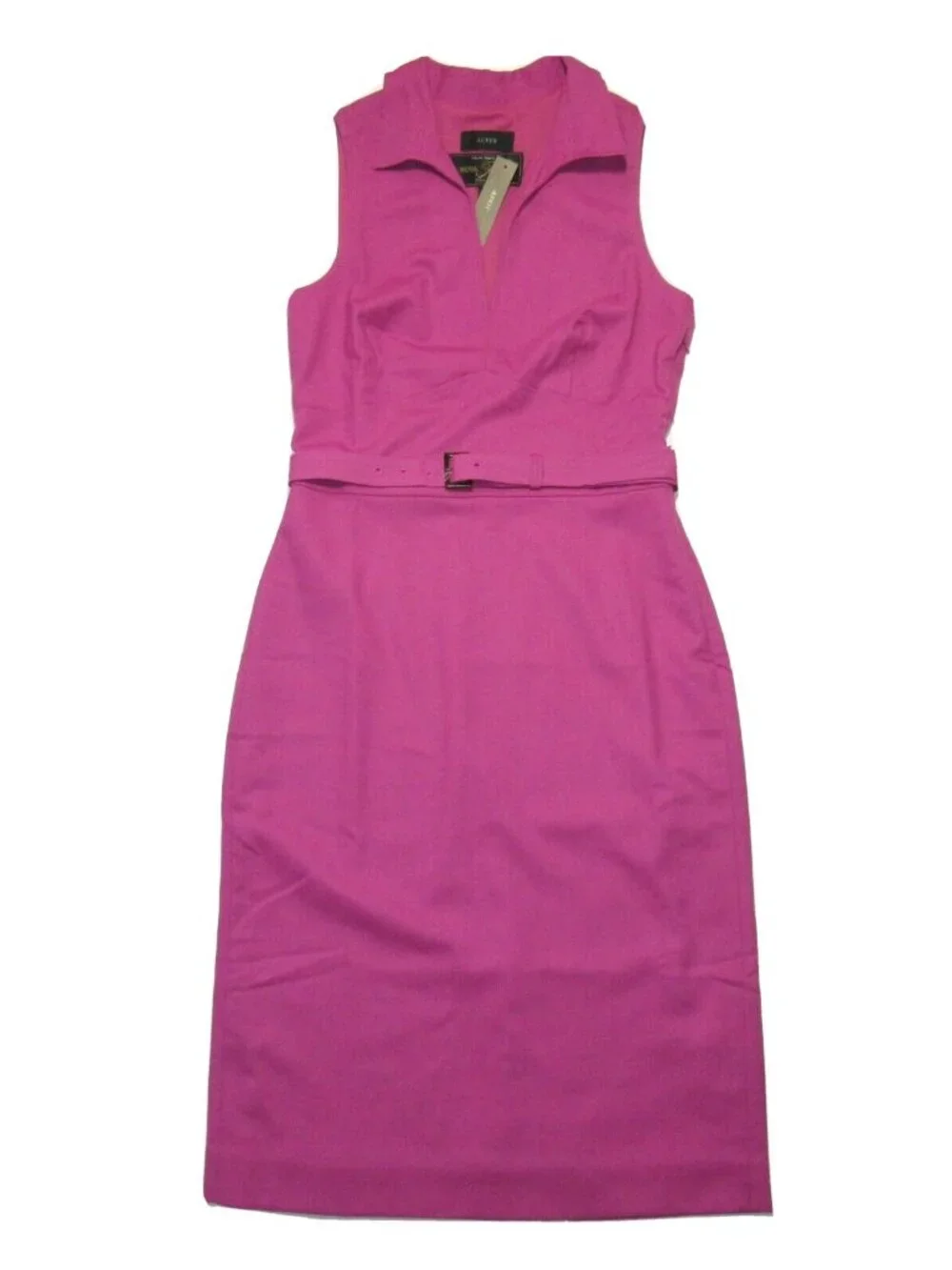 NWT J.Crew Collared Belted Sheath in Garden Dahlia Italian City Wool Dress 10